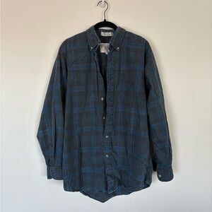 Vintage Blue Plaid Shirt